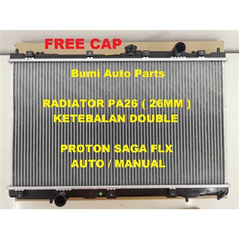 Radiator Proton Saga Flx Auto Manual Tangki Air Kereta Ketebalan Pa