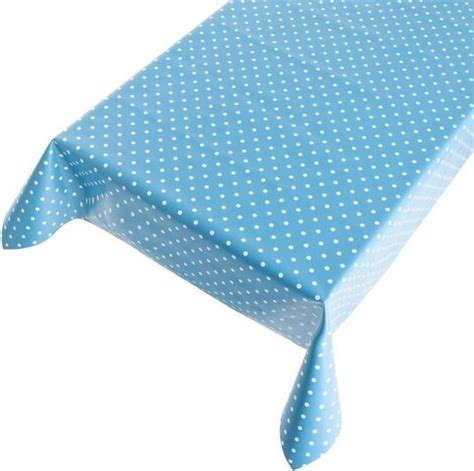 Buiten Tafelkleed Tafelzeil Blauw Polkadot 140 X 170 Cm Rechthoekig