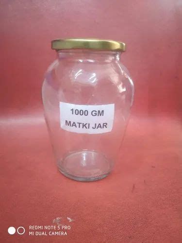 Tin 1000ml Matki Glass Jar At Rs 24 Piece In Firozabad Id 24413175648