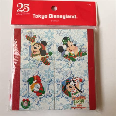 【新品】メモ帳 セット 新品 Tokyo Disneyland東京ディズニーランド限定 Tdl Tdr クリスマス・ファンタジー 2008