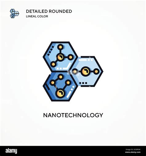 Nanotechnology Vector Icon Modern Vector Illustration Concepts Easy