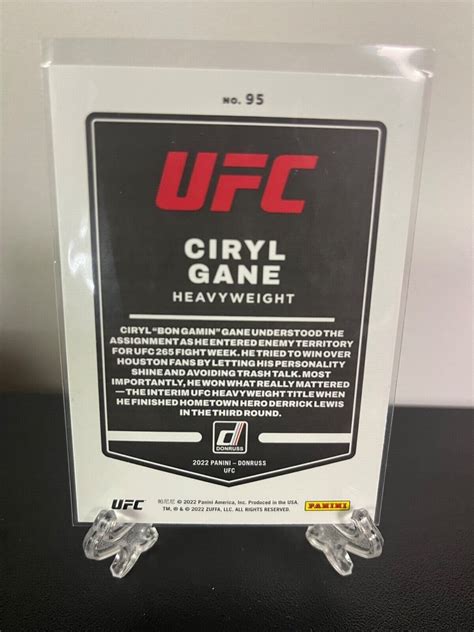 Panini Donruss Ufc Ciryl Gane Green Flood Parallel Sp Ebay