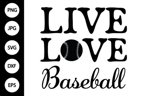 Live Love Baseball Svg Softball Svg Graphic By Mydigitalart13