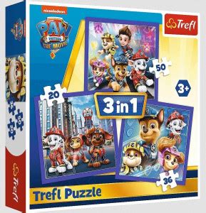 Trefl 34861 Puzzles 3in1 Paw Patrol Ready For Action Viacom PAW