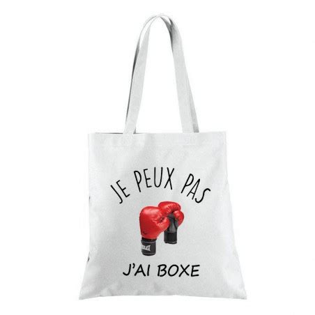 Sac Je Peux Pas J Ai Boxe Totebag