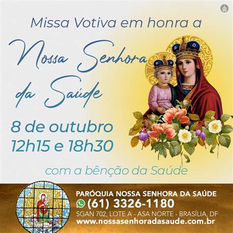 Missa Votiva Em Honra A Nossa Senhora Da Sa De Santu Rio Nossa