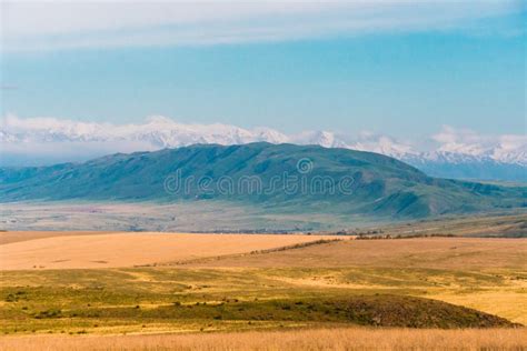 Panorama of a Beautiful Landscape with Mountain Ranges in Kazakhstan ...