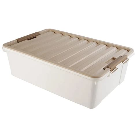 Pp Oem Bedroom Brown Plastic Storage Boxes With Lid And Lock Buy