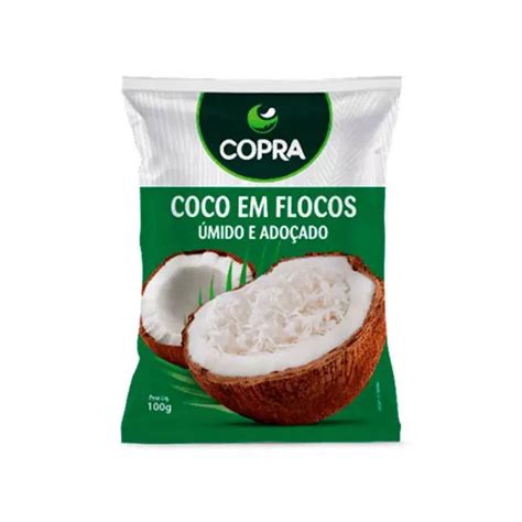 Coco Ralado em Flocos Copra Úmido e Adoçado 100G BIG BOX 413 Sul