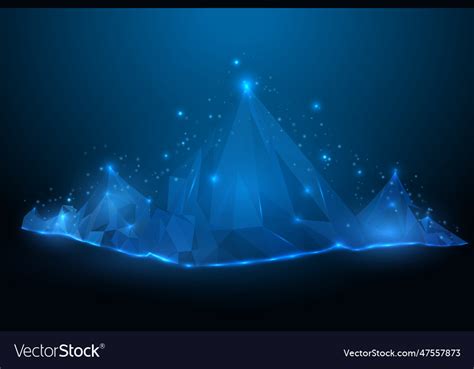 Low poly mountain Royalty Free Vector Image - VectorStock