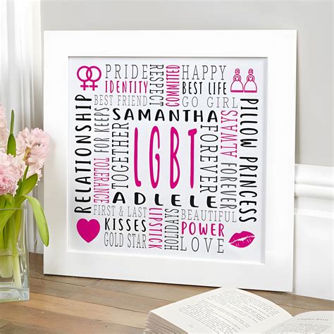 Lgbt Gay Lesbian Gifts Personalised Wall Art Cushions