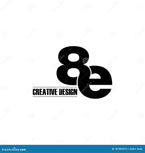 Letter 8e Monogram Logo Icon Design Vector Stock Vector Illustration