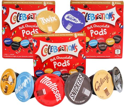 Celebrations Dolce Gusto Compatible Hot Chocolate Pods Twix Mars