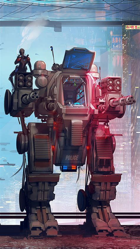 X X Police Scifi Robot Artist Artwork Digital