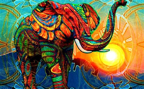 Elephant Art Wallpaper