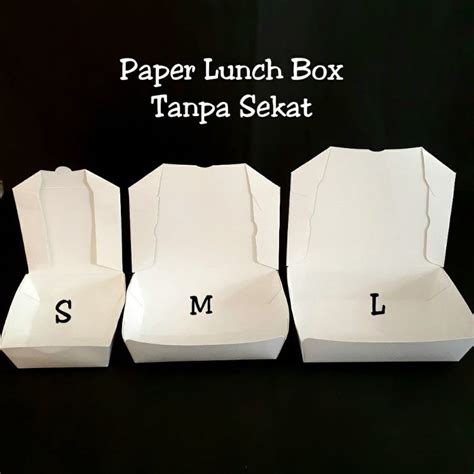 Jual Dapurmami Biji Paper Lunch Box Kemasan Makanan Tanpa Sekat Rice