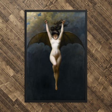 The Bat Woman By Albert Joseph Penot Framed Bat Woman Print Framed