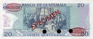 Banknote Quetzales Guatemala Printer Tdlr Issue Wor P S