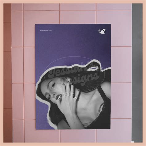 Olivia Rodrigo Guts Album Cover Poster, Edgy OR2 Purple B&W Art Print ...