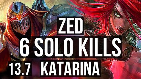 Zed Vs Katarina Mid Solo Kills Games K Mastery