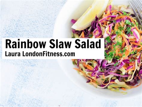 Rainbow Slaw Salad Vegan Laura London Fitness