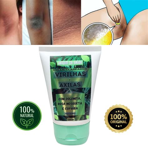 Remédio Para Clarear Virilha E Axila - Creme Clareador Axila e Virilha 100g - Clareamento íntimo Natural Com ...