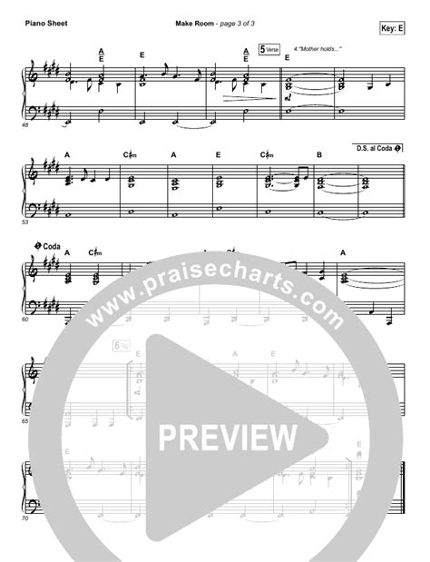 Make Room Sheet Music PDF Casting Crowns Matt Maher PraiseCharts