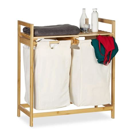 Compartment Bamboo Laundry Hamper Buy Now