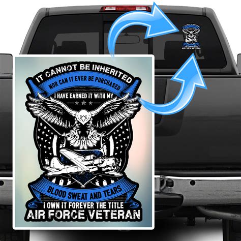 Air Force Veteran Decal 3 5 7 10 Inch With Free Shipping Air