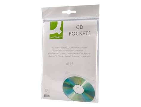 Tirvit POCHETTE ADHÉSIVE Q CONNECT CD ROM POLYPROPYLÈNE 127X127MM