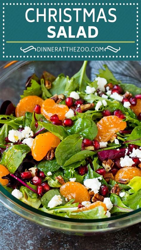 This Christmas Salad Is A Blend Of Mixed Greens Oranges Pomegranate