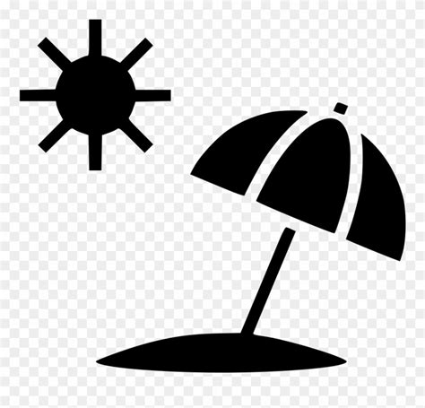 Clip Art Freeuse Stock Sun Summer Umbrella Beach Svg Beach Icon Png