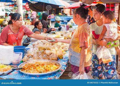 People Buy And Sell Food In The Local Market Editorial Photography