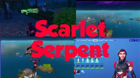 Fortnite Scarlet Serpent Unreleased Skin Gameplay Youtube