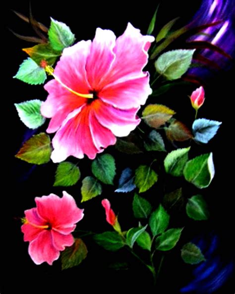 Pink Hibiscus Painting By Fram Cama Pixels