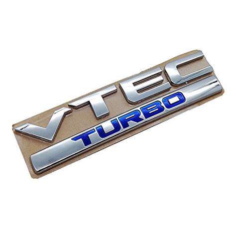 SpaceX Store 3D Chrome VTEC TURBO Sticker Side Fender Emblem Rear