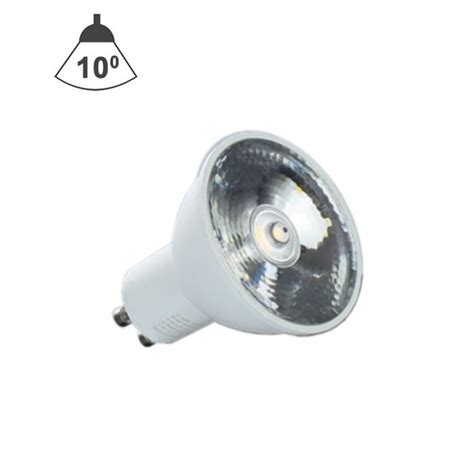 6 Watt Narrow Beam 10 Degree Gu10 Led Spotlight Bulb 3000k Warm White