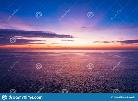 Aerial View Sunset Sky Nature Beautiful Light Sunset Or Sunrise Over