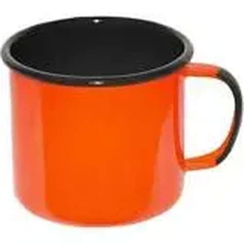 Caneca Sem Bico Esmaltada Ewel n 10 Laranja 670 ml em Promoção na