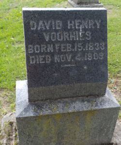 David Henry Voorhies 1833 1909 Memorial Find A Grave