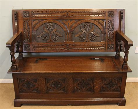 Antique Oak Monks Bench Settle Hall Seat Antiques Atlas