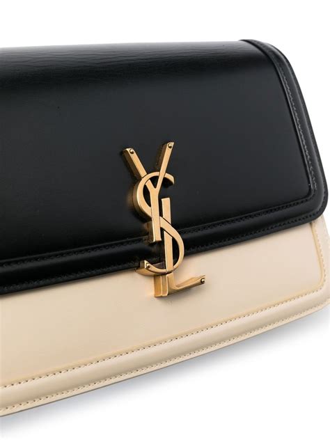 Saint Laurent Solferino Two Tone Shoulder Bag Black Farfetch