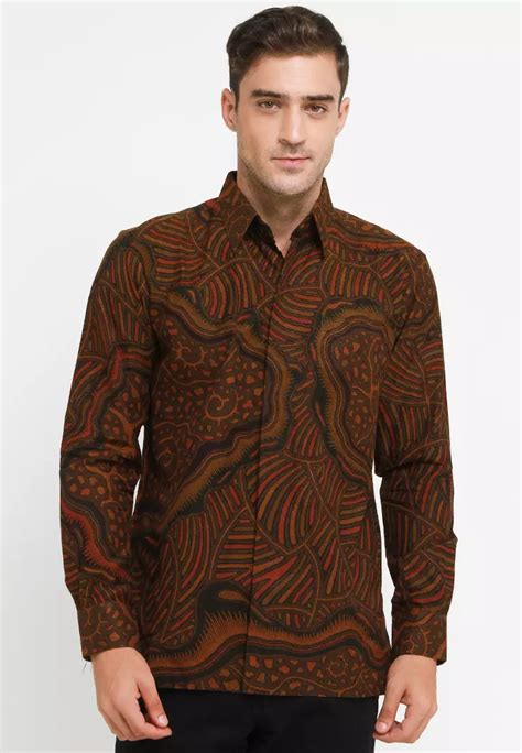 Jual Batik Kedu Ulat Batu Lengan Panjang Original Zalora Indonesia