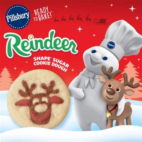 Pillsbury™ Ready To Bake™ Reindeer Shape™ Sugar Cookie Dough, 20 ct / 0 ...