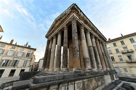 Temple Of Augustus And Livia Vienne France Stock Image Image Of