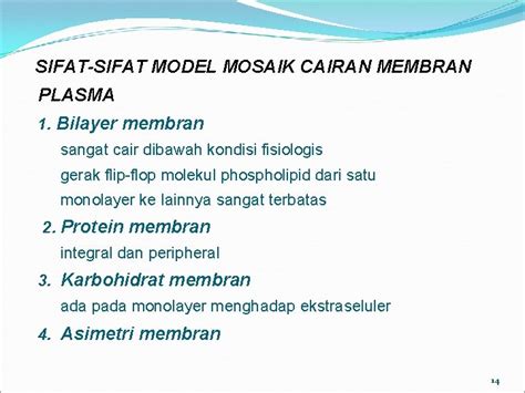 STRUKTUR DAN FUNGSI MEMBRAN PLASMA Biologi Sel 2010