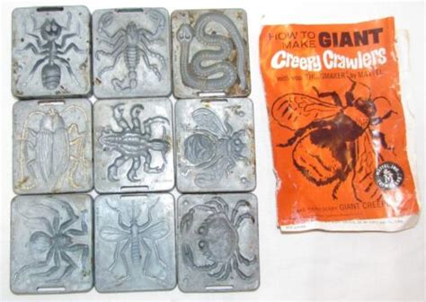 1964 Mattel Giant Creepy Crawlers Thingmaker Molds Complete Set Of 9