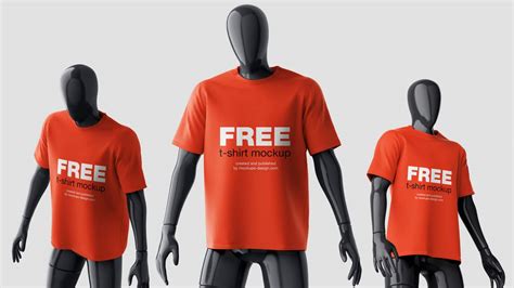 Free Round Neck Half Sleeve T Shirt Mockup Psd Psfiles