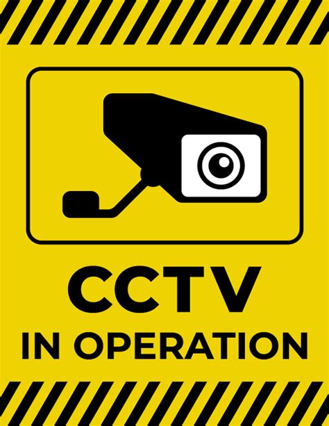 Printable Cctv In Operation Sign