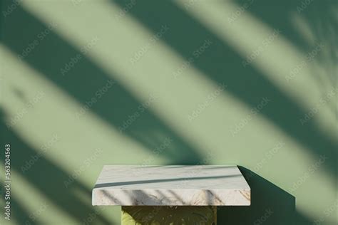 Elegant marble pedestal table with sunlight created by Genereative AI ...